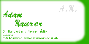 adam maurer business card